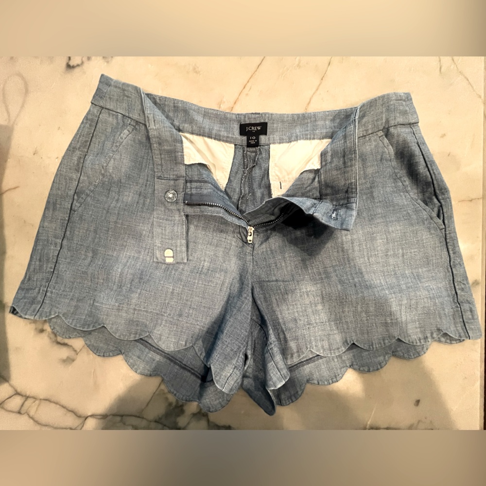 J Crew scalloped shorts size 10